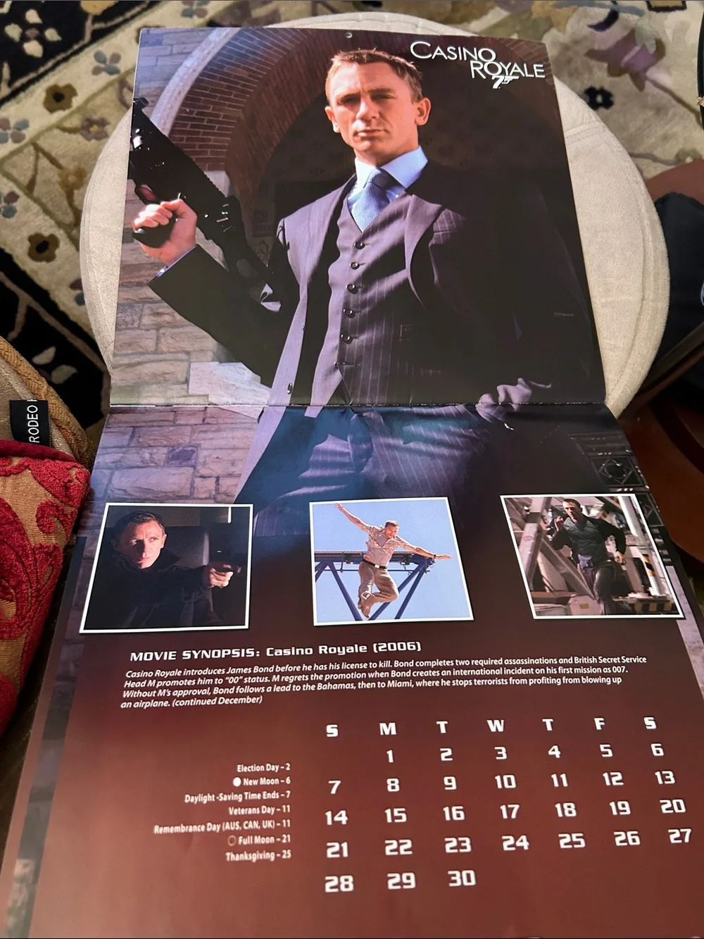 2009 and 2010 James Bond 007  Wall Calendars